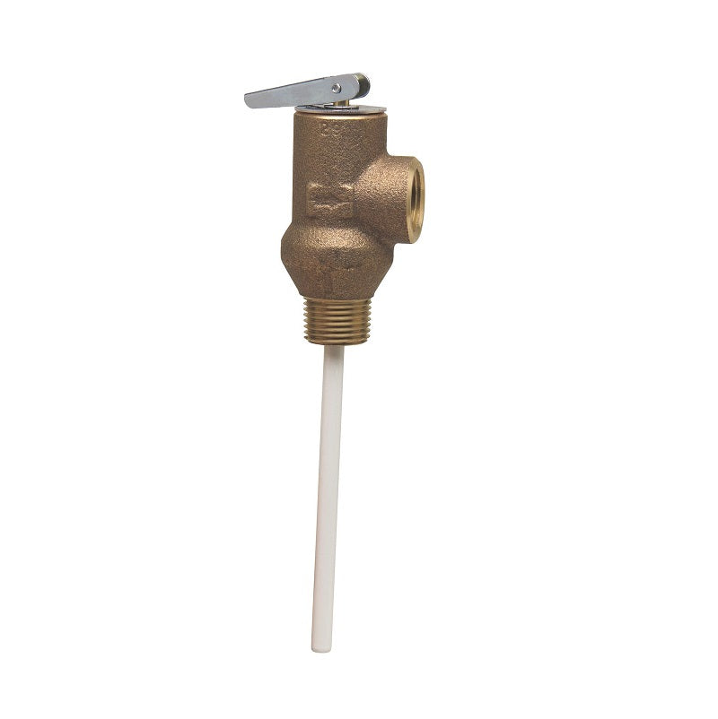 Relief Valve 1/2" Brass Temperature & Pressure Lead Free Max Pressure 150 PSI