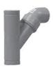 Wye 4" Polypropylene Schedule 40 No-Hub Mechanical Joint Long Turn Blueline