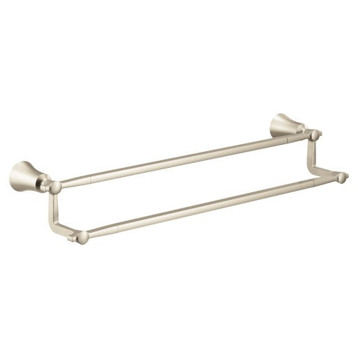 Flara 24" Double Towel Bar in Brushed Nickel