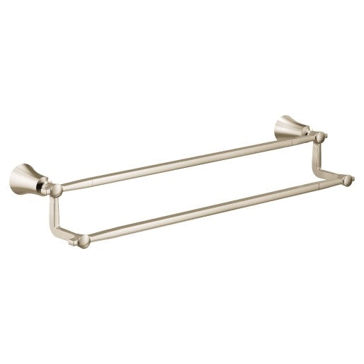 Flara 24" Double Towel Bar in Polished Nickel