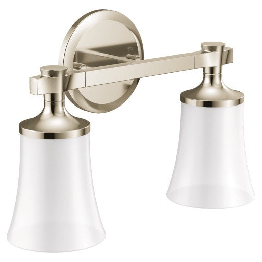 Flara Two Globe Bath Light in Polished Nickel