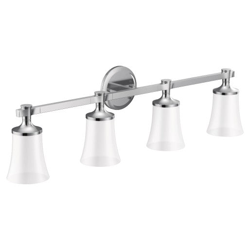 Flara Four Globe Bath Light in Chrome