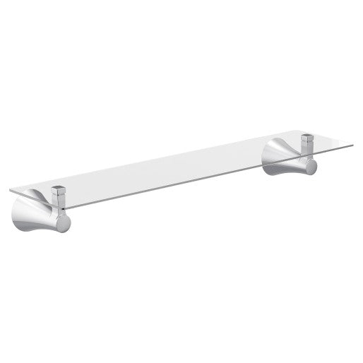 Flara Glass Shelf in Chrome