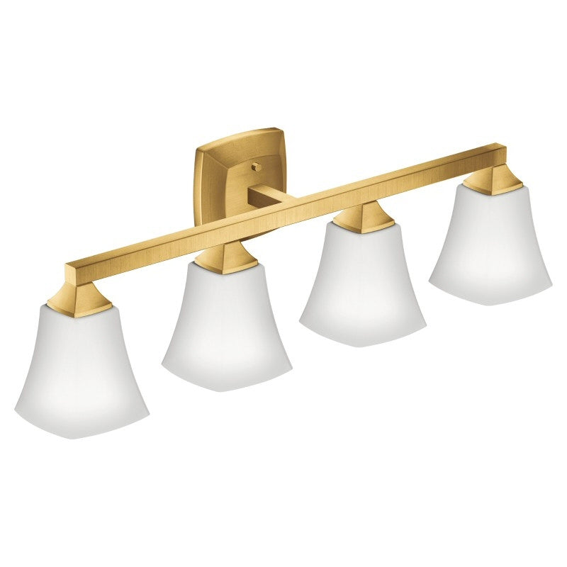 Voss Four Globe Bath Light in Brushed Gold