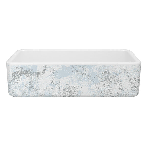 Shaws Original 36x18x10" Kitchen Sink in Blue/Silver Patina