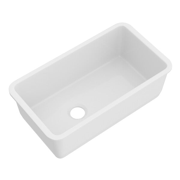 Allia 34-1/2x18-31/32x10-25/32" Fireclay Kitchen Sink in White
